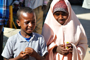 Somali children have received the candies from me
