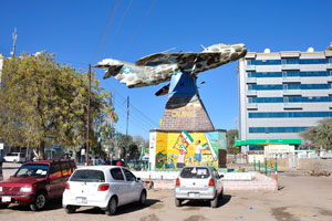 MiG-15 monument in the Khayriyada Memorial Square