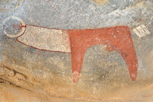 Depiction of a ceremonial cow