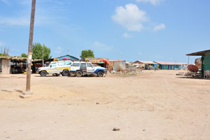 Town Loyada at the land border between Somaliland and Djibouti