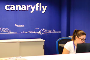 The Canaryfly (IATA: PM) office is in Gran Canaria Airport (IATA: LPA)