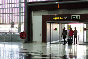This is an entrance door of the domestic departures hall in Gran Canaria Airport (IATA: LPA)