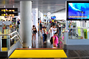 The domestic departure gates are in Gran Canaria Airport (IATA: LPA)