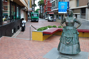 The statue of María Dolores Sánchez Ramírez