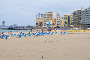 The northern part of the beach of Las Canteras