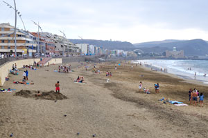 Playa de las Canteras just few hours before the evening