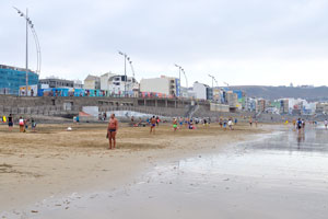 This part of Las Canteras beach is near the gym of “GO fit”