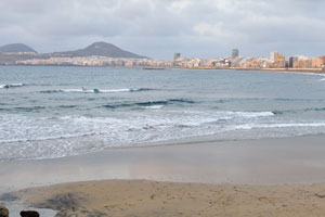 The beach of Las Canteras as seen from the auditorium of Auditorio Alfredo Kraus