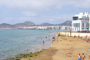 This part of Las Canteras beach is in the area of Calle Doctor Grau Bassas street
