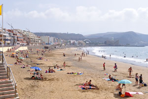 The southwestern part of the beach of Las Canteras