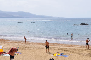 The beach of Las Canteras is amazing in a sunny day