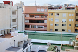 A view from the window of room 601 of Calle Olof Palme, 1