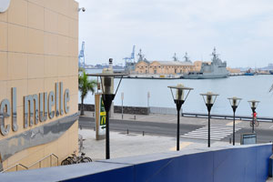 The Harbor of “Puerto de Las Palmas de Gran Canaria” as seen from “Centro Comercial El Muelle” shopping mall