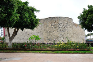 The wall of castle of Castillo de la Luz