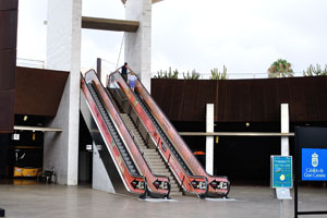 This escalator belongs to Santa Catalina intercity bus station
