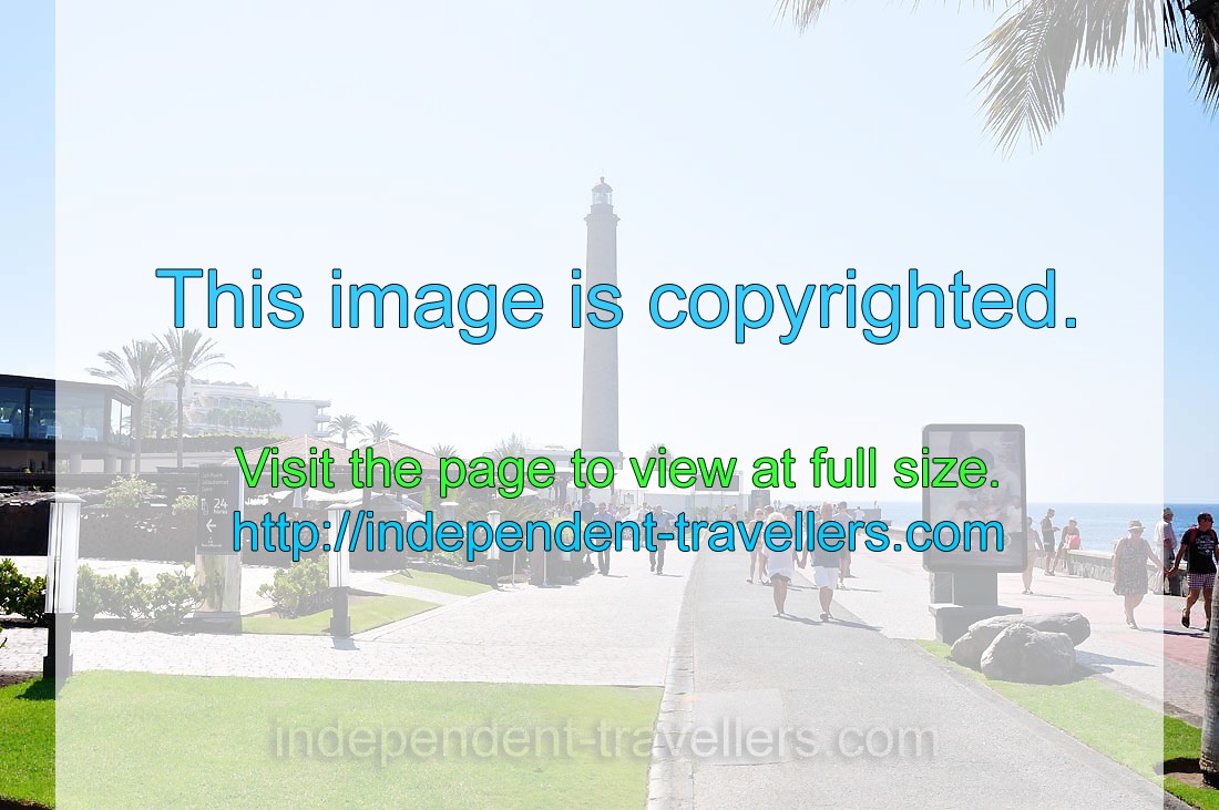 The Maspalomas Lighthouse is an active 19th century lighthouse at the southern end of Gran Canaria