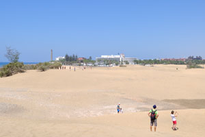 The Costa Meloneras Resort as seen from the dunes