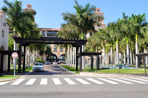 An entrance to the Lopesan Costa Meloneras Resort, Corallium Spa & Casino
