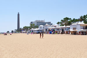 The Maspalomas Lighthouse is the tallest masonry lighthouse in the Canaries