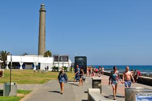 The light of Maspalomas Lighthouse can be seen for 19 nautical miles