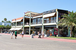 Varadero Shopping Center as seen from Paseo de las Meloneras