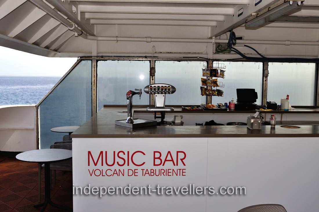 This music bar is found on the back deck of Volcán de Taburiente ferry