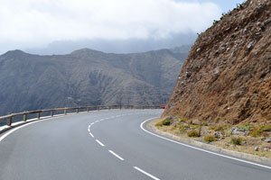 This seaside section of GM-1 road which is on the north of Hermigua municipality is winding and mountainous