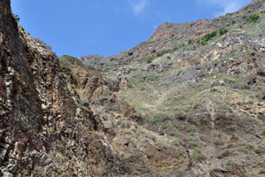 The precipitous mountain slopes of the Hermigua municipality