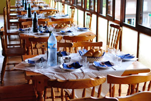 This is the interior of the “Restaurante La Zula” restaurant