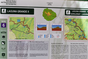 The route network is on the map of Garajonay National Park