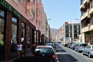 Here is Calle Profesor Armas Fernández street in San Sebastián de La Gomera town