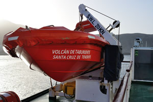 This lifeboat belongs to Volcán de Taburiente ferry