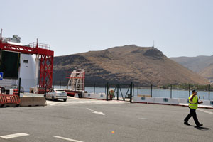 Los Garañones cape as seen from Puerto de la Gomera port