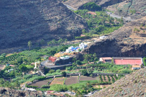 El Atajo village as seen from a bird's-eye view