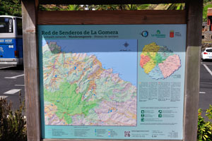 This is the map of “Red de Senderos de la Gomera” footpath network