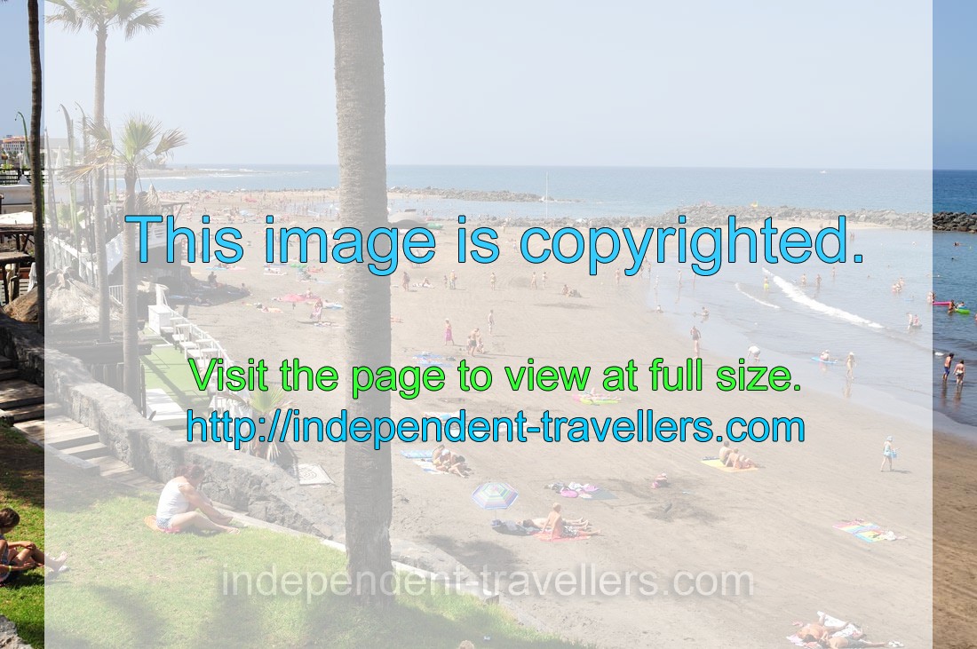 Playa de Troya beach as seen from a bird's-eye view