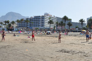 Wide and comfortable Playa de Troya is often used for beach sports