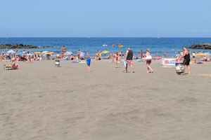 Lovely view of Playa de Troya beach along Costa Adeje