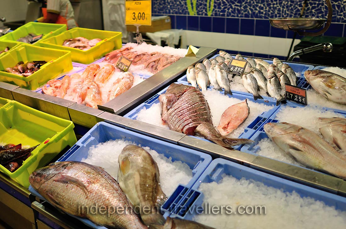 Fish is for sale at Mercadona supermarket