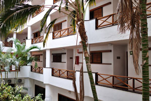 This is the inner interior of the “San Marino Holidays” apartment complex