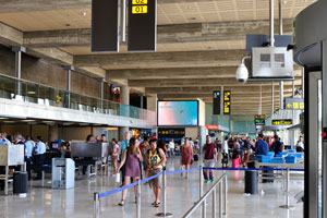There is the hall of domestic departures in Tenerife North Airport (IATA: TFN)
