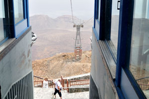 Teleférico del Teide cableway as seen from the upper station
