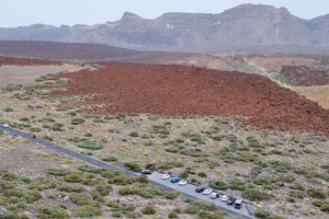 TF-21 road as seen from Teleférico del Teide lower station
