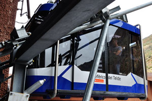 A Teide Cable Car cabin can hold a maximum of 44 passengers