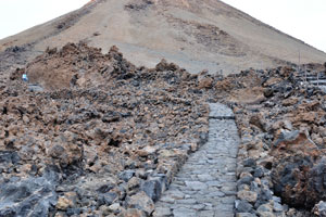 It is the beginning of “Route #10” which leads to the crater of Mount Teide
