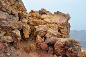 This volcanic rock is located at the edge of Mount Teide crater