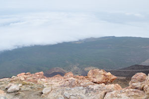 The clouds as seen from the crater of Mount Teide