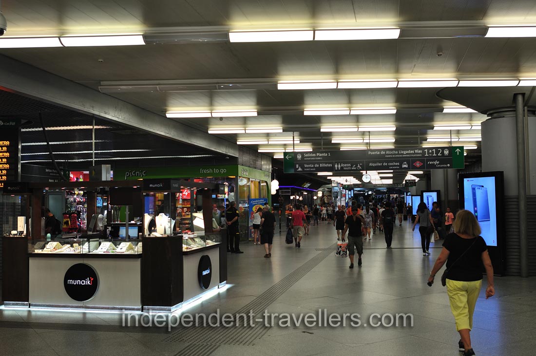 This underground crossing lays under Madrid Atocha railway station