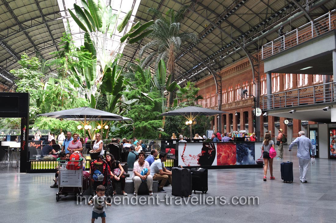 This is the interior of Madrid Atocha railway station