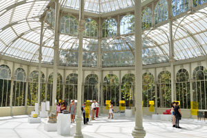 The Crystal Palace is made almost entirely of glass set in an iron framework